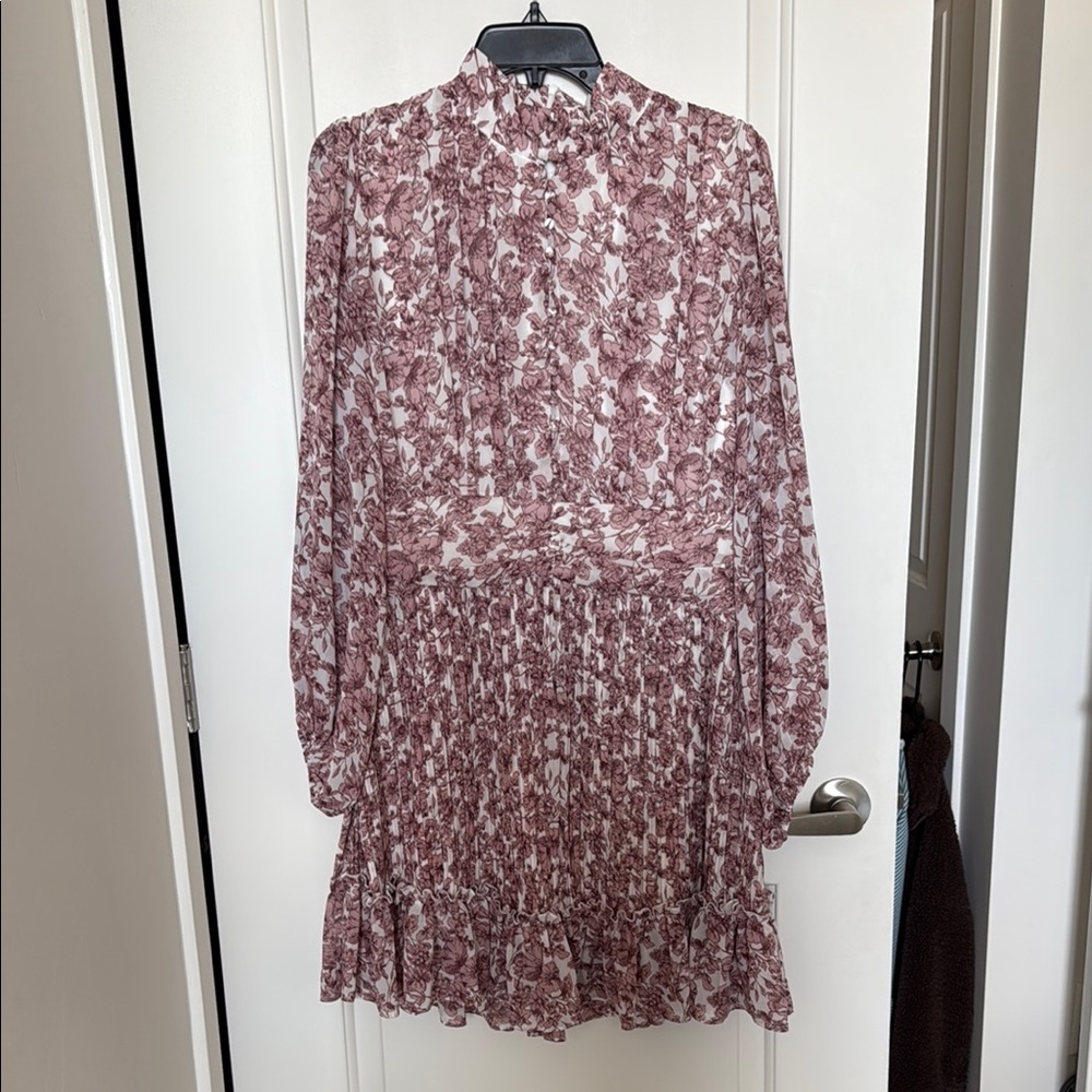 Ivy City Co Mauve Floral Long Sleeve Dress